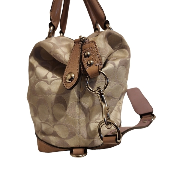 Coach handbag purse petite small designer bag Ashley signature - Picture 7 of 11